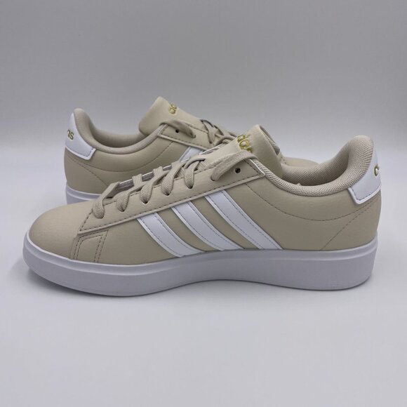 adidas Grand Court 2.0 Beige / White Womens Shoes - Picture 2 of 8